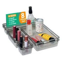 Myntra Elegant Homes Black 8 Pieces Drawer Organiser Organisers-10