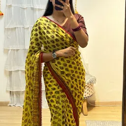 Sidhidata Floral Pure Georgette Ready to Wear Saree-image-76