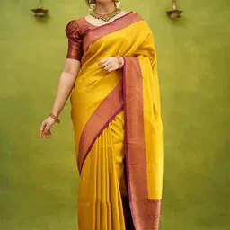 Visit Wear Woven Design Zari Pure Silk Banarasi Saree-image-47