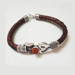 Divine souvenirs Unisex Silver-Plated Wraparound Bracelet-image-51