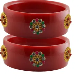 Vidhya Kangan Red Plastic Bangles-image-44