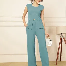 Selvia Solid Top With Trousers Co-Ords-picture-54