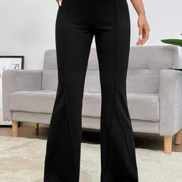 Stylecast X Slyck Women Comfort Flared Wrinkle Free Trouser-image-76