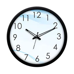 RANDOM Black & Blue Printed Contemporary Wall Clock-image-95