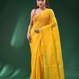Ruuprekha Checked Pure Cotton Taant Saree-23