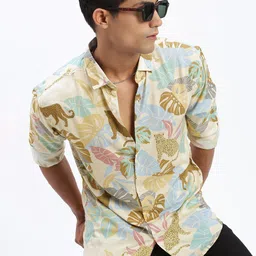 SHOWOFF Men Premium Slim Fit Opaque Printed Casual Shirt-picture-31