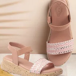 H.M. LADIES FOOTWEAR Women Solid Regular Round Toe Comfort Heel Sandals-image-77