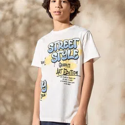 max Boys Typography Printed Round Neck T-shirt-image-45