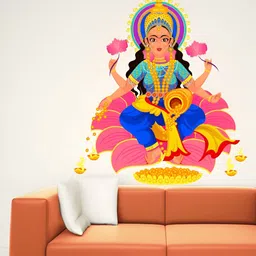 Decor Villa Multicolor Laxmiji Wall Sticker-picture-37