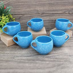 laghima jadon Blue Printed Ceramic Glossy Cups Set of 6 Cups and Mugs image 3