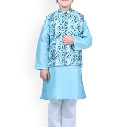 itsmycostume Boys Ethnic Motifs Regular Pure Cotton Kurta with Trousers-image-15