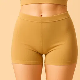 UllasPemium Women Slim Fit Mid Rise Breathable Cotton Spandex Thigh Length Shorts-picture-0