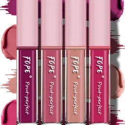 FOPE Set Of 4 Pout Perfect Matte Liquid Lipstick - 4 ml Each - 01-03-06-10-17