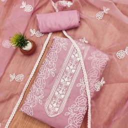 Rangtulika Ethnics Embroidered Art Silk Unstitched Dress Material-picture-34
