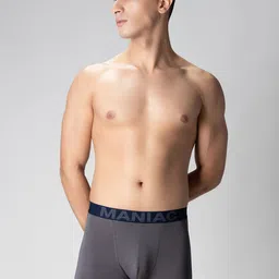 Maniac Cotton Mid Rise Trunks MN24-COTN-GREY-TRUNKS-S-image-64