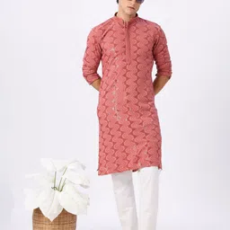 Anouk Men Woven Design Daily Cotton Straight Kurta-69