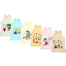 DESNUDA Kids Unisex Pack of 6 Printed Inner Vest-image-41