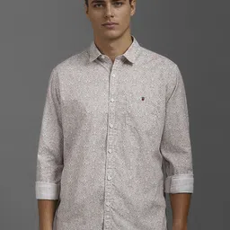 Louis Philippe Jeans Men Spread Collar Abstract Printed Cotton Slim Fit Casual Shirt-image-66