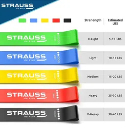 STRAUSS Set Of 5 Resistance Loop Bands image 2