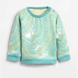 Hopscotch Girls Printed Textured Fleece Pullover Sweater-picture-39