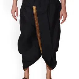 RAMESHWARAM FABRICS Men Woven design With Pleats Ready to Wear Dhoti Pants-image-59