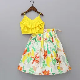 JOVK DESIGN Girls Dyed Ready to Wear Lehenga &-picture-11
