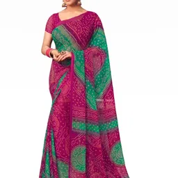 DURGA EMPORIO Bandhani Printed Pure Chiffon Bandhani Saree-picture-38