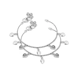 Raajraani Rhodium-Plated Anklet image 3