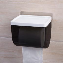 Magic Sticker Series 100% Waterproof and with Mobile Stand Pack Of 1 Acrylic Toilet Paper Holder-image-33