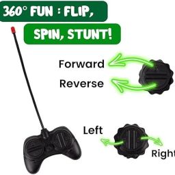 myrra Rechargeable 360° Rotating & Rolling Small Stunt Car Toy USB Cable image 2