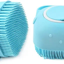 Silicone Body BATH Back Scrubber Soft Cleaning Body Brush with Shampoo Dispenser-26