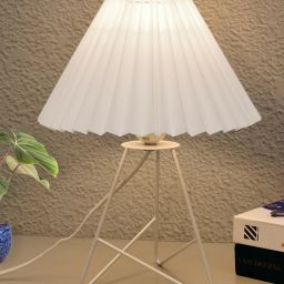 Retro Down Table Lamp Fabric Shade, Bedside Gift Housewarming Home Living Room, Table Lamp-18