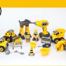 quasar Assembly Toy Disassembling Trucks Play Set Unbreakable Construction Building Toy Car with Screwdriver, Robot Toy Car for Kids- Age 3+ Years image 3