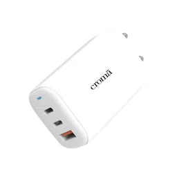 Croma 65W Type A & Type C 3-Port GaN Charger (Type C Cable, Over Voltage Protection, White)-8