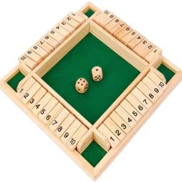 Shut The Box Wooden Game - 4P Math Toy & Family Board Game w/Dice Educational Board Games-image-35