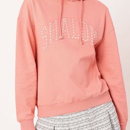 DressBerry Urban Chic Studded Cotton Terry Relaxed Fit Hooded Sweatshirt-picture-29