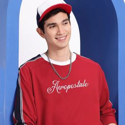 Aeropostale Brand Logo Embroidered Raglan Sleeves Sweatshirt-image-30