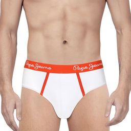 Pepe Jeans Men White Solid Brief 8904311300793-43