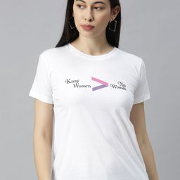 BRATMA Women White Printed Round Neck T-shirt-picture-18