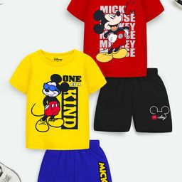 YK Disney Boys Pack of 2 T-shirts with 2 Shorts-47