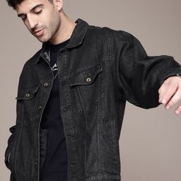 The Roadster Life Co. Pure Cotton Oversized Denim Trucker Jacket-picture-24