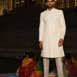 SHRESTHA BY VASTRAMAY Embroidered Sherwani With Trousers-46