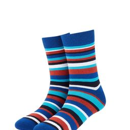 Dynamocks Unisex Multicoloured Striped Calf-Length Socks image 2