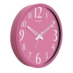 RANDOM Pink & White Display Font Round Shaped Wall Clock image 3