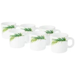 Larah by Borosil White Ceramic Tea & Coffee Mug - Set fo 6 180ml-image-60
