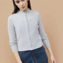 Ginger by Lifestyle Grey Striped Pullover-44