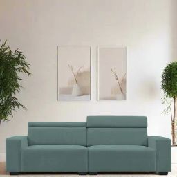 Febonic Pista Green Neem Wood Hiro 3 Seater Sofa-image-57