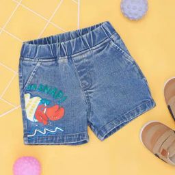 Pantaloons Baby Kids Medium Blue Cotton Regular Fit Short-image-41