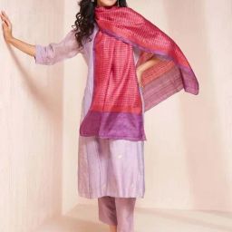 Fabindia Magenta Printed Stole-image-5