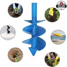REDBUILD 3 inch Manual Earth Auger Hole Digger/Post Hole Digger with Short Blade image 2